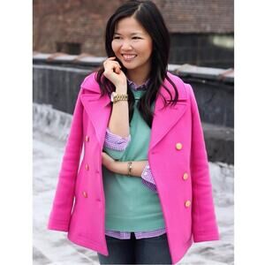 J. CREW Stadium Cloth Majesty Double Breasted Pea Coat